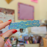 drs office glitter sticker