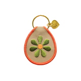 vintage flower motif keychain