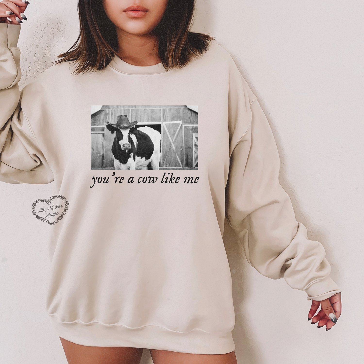 cow like me crewneck