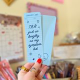 library card bookmark