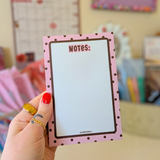 nostalgic polka dot notepad