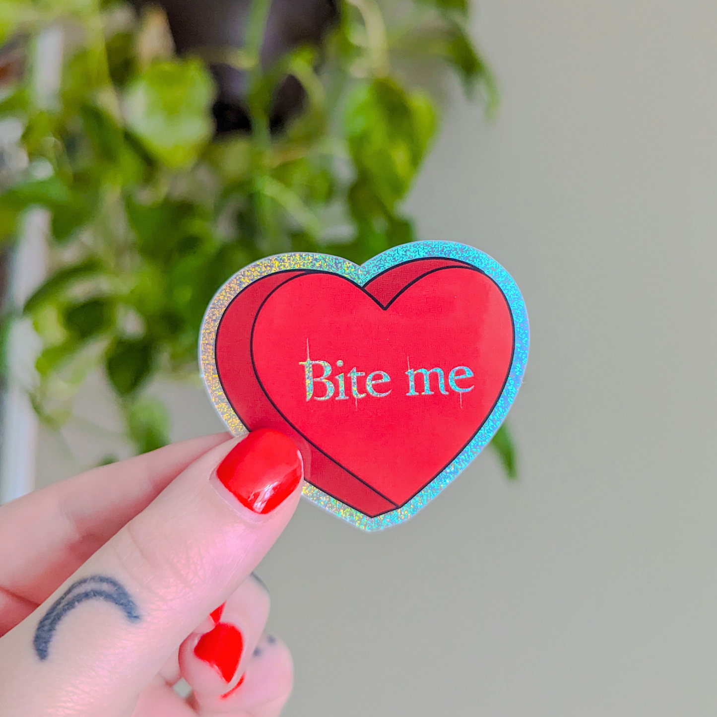 bite me sticker