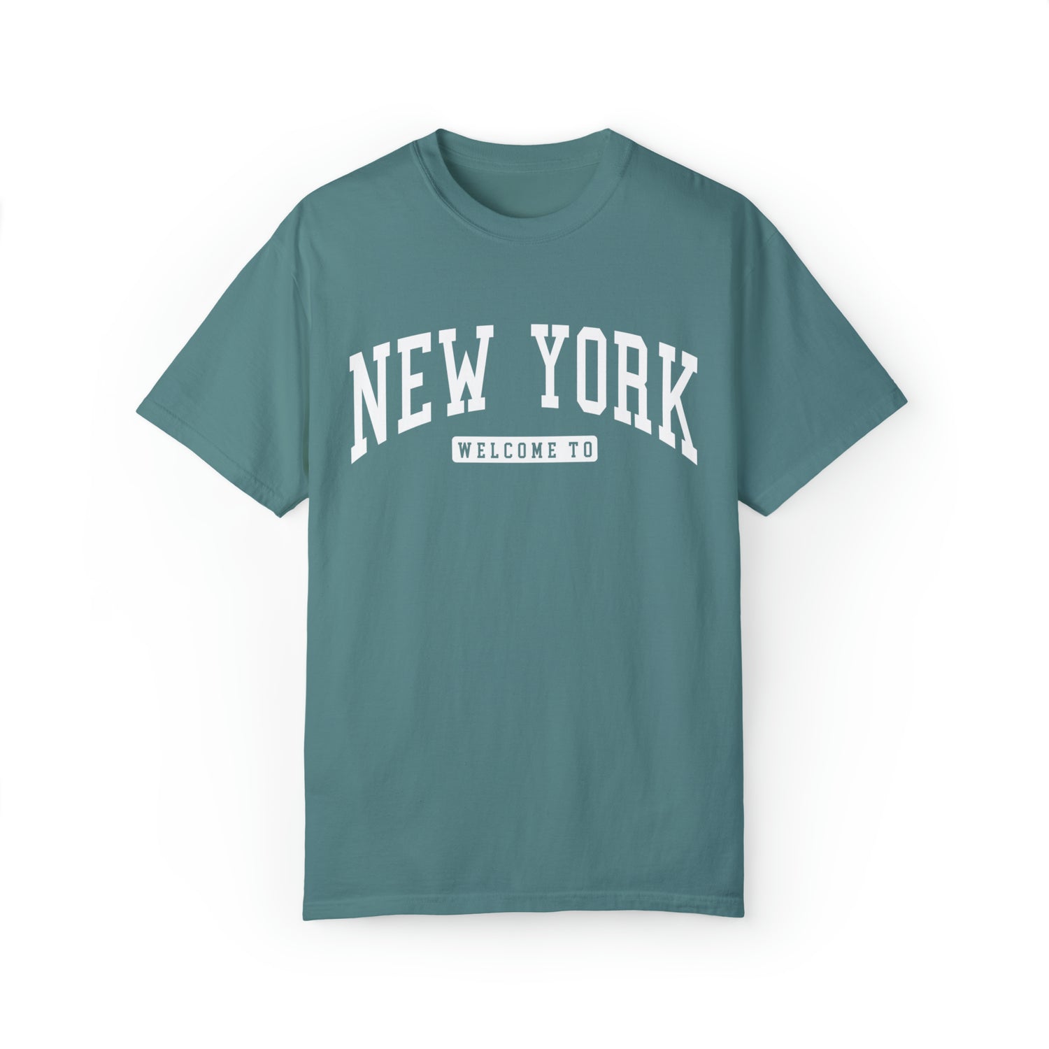 welcome to ny varsity tee