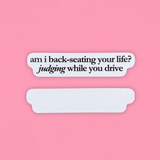 judging while you drive decal sticker