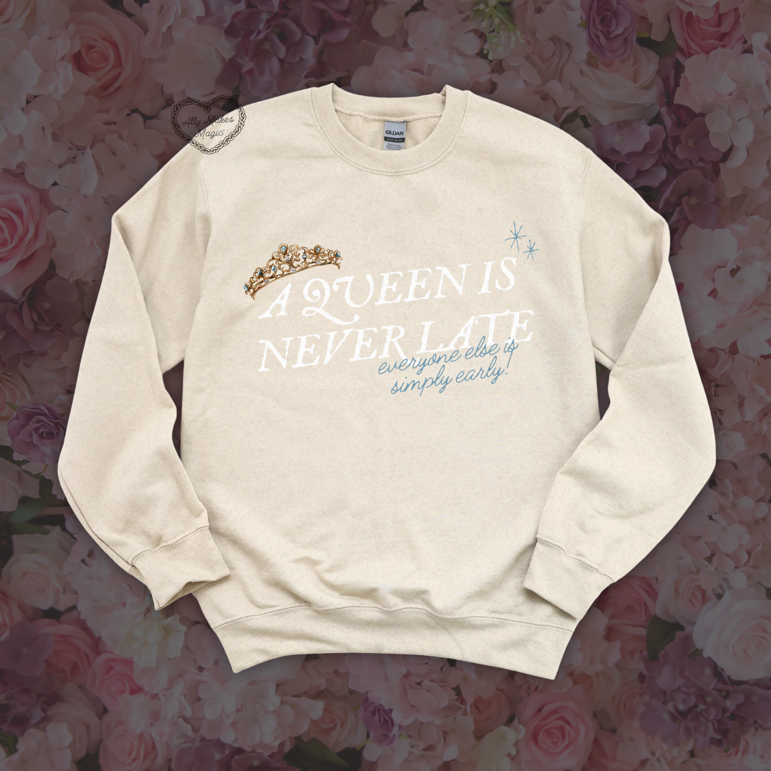 never late crewneck