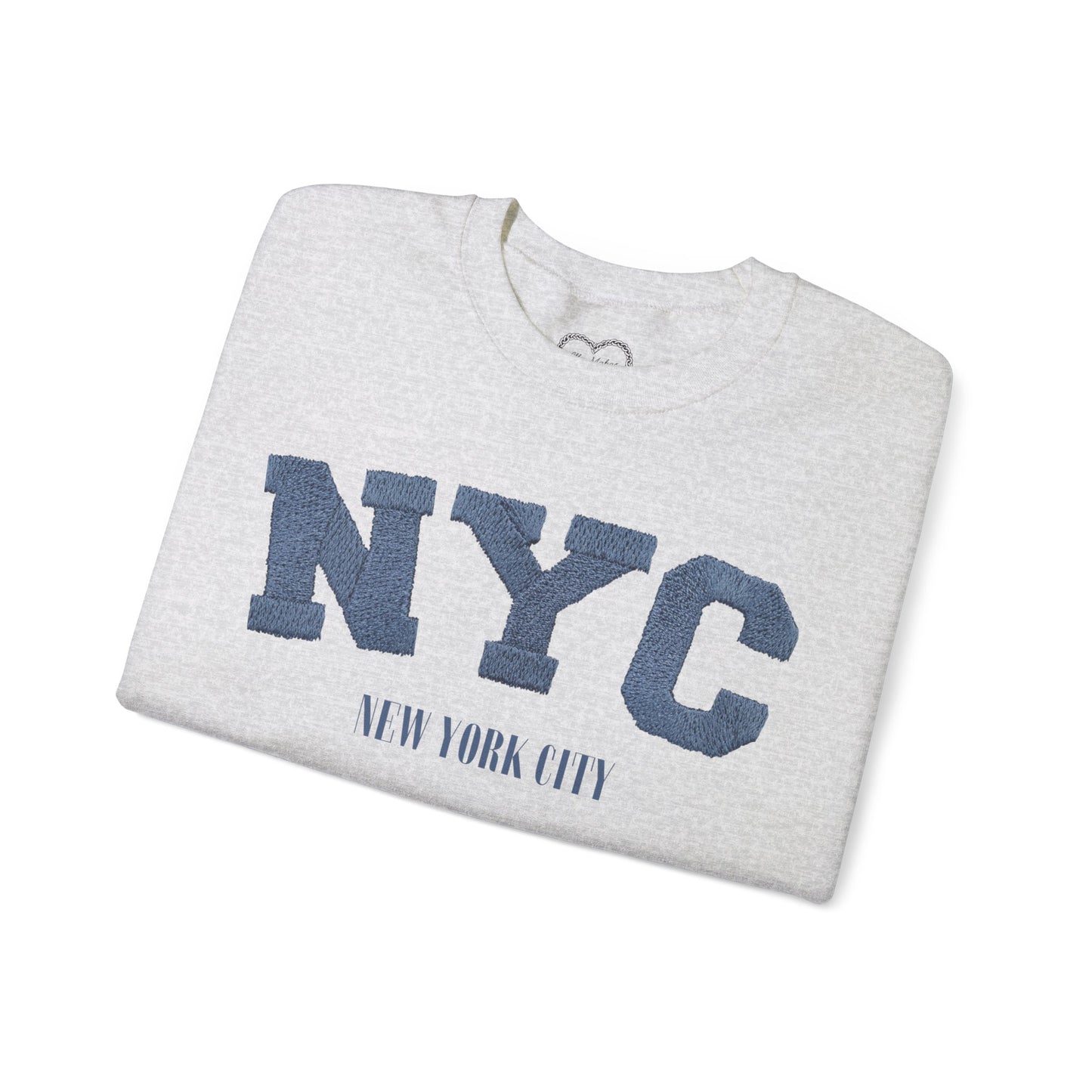 nyc crewneck (faux embroidery)