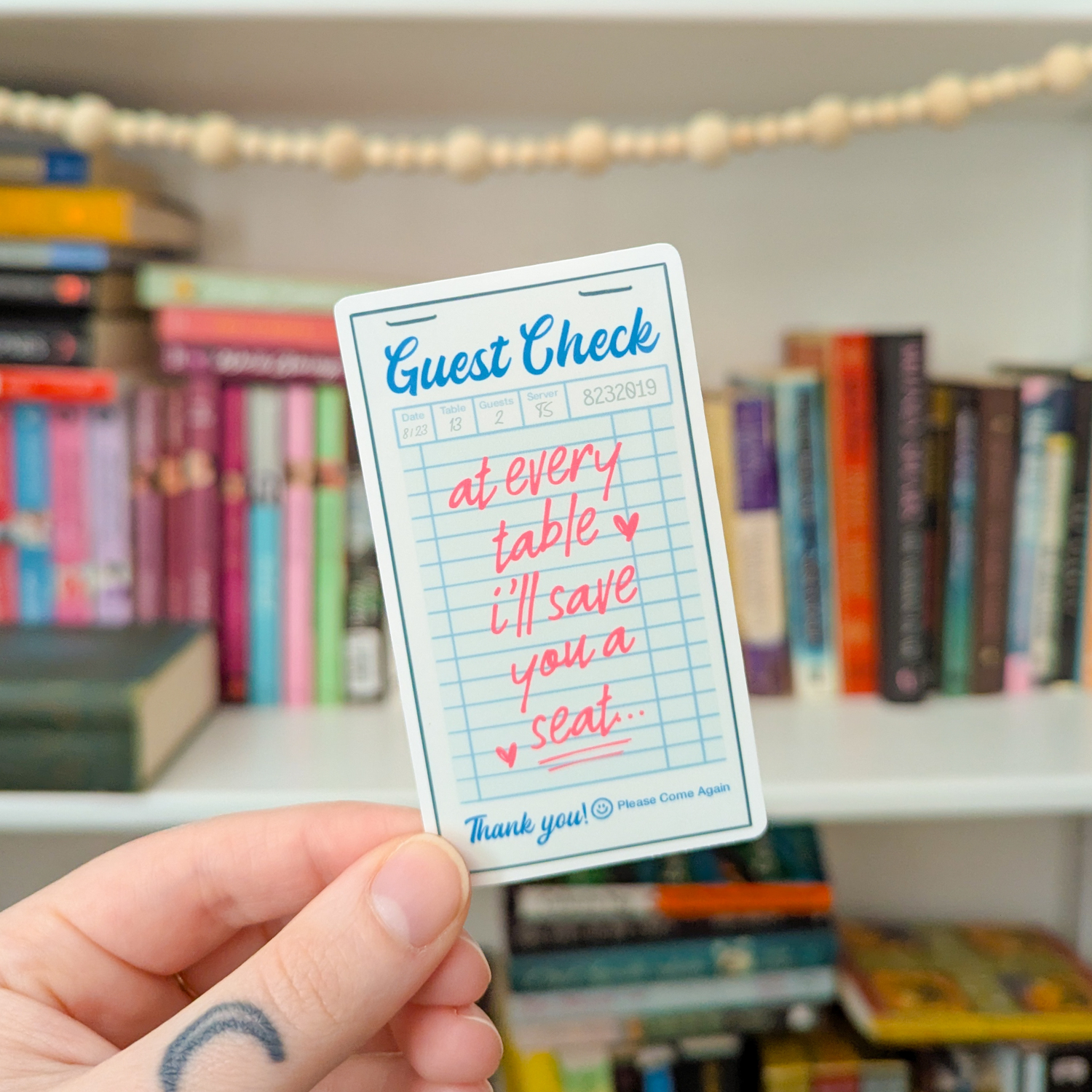 lover guest check sticker