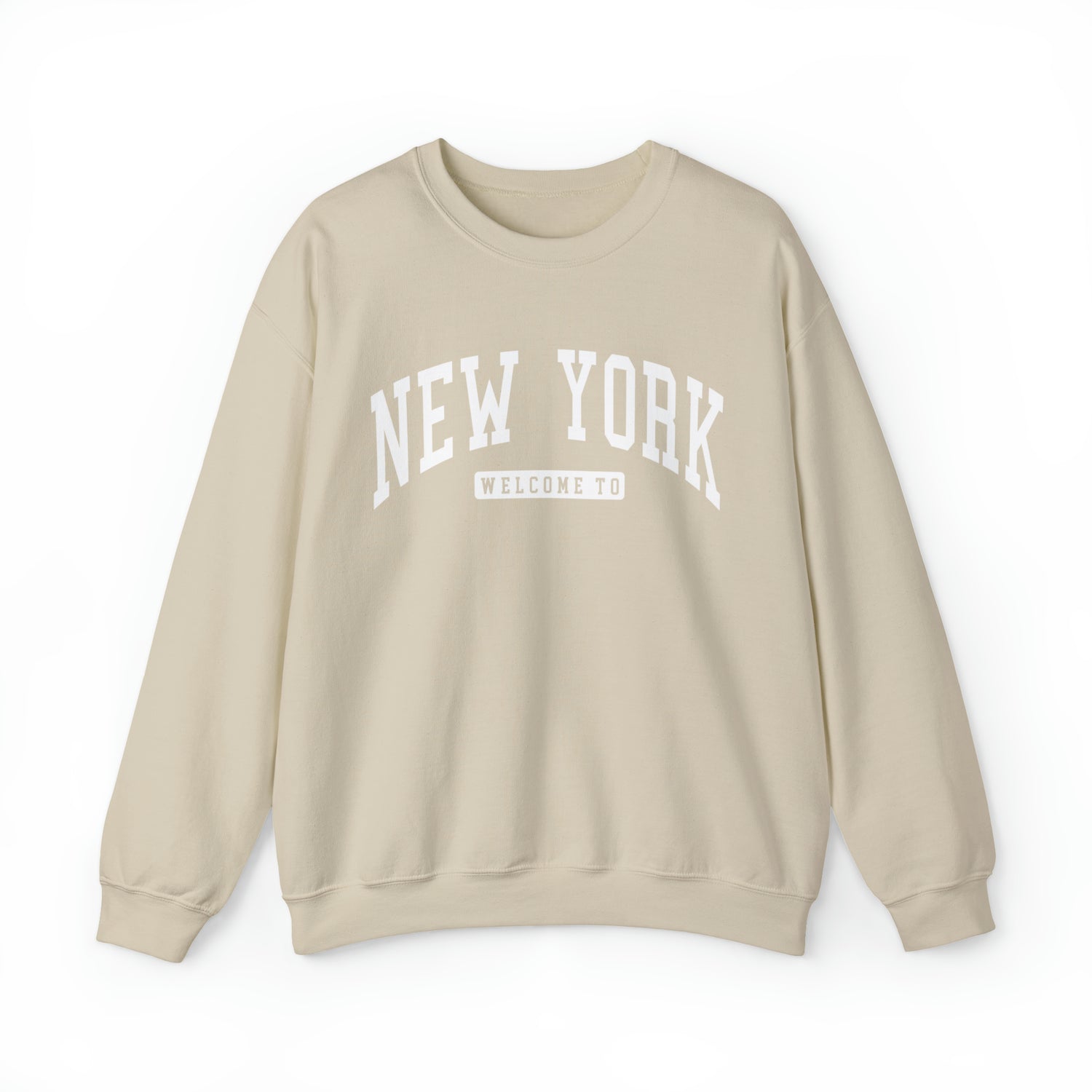 welcome to ny varsity sweatshirt