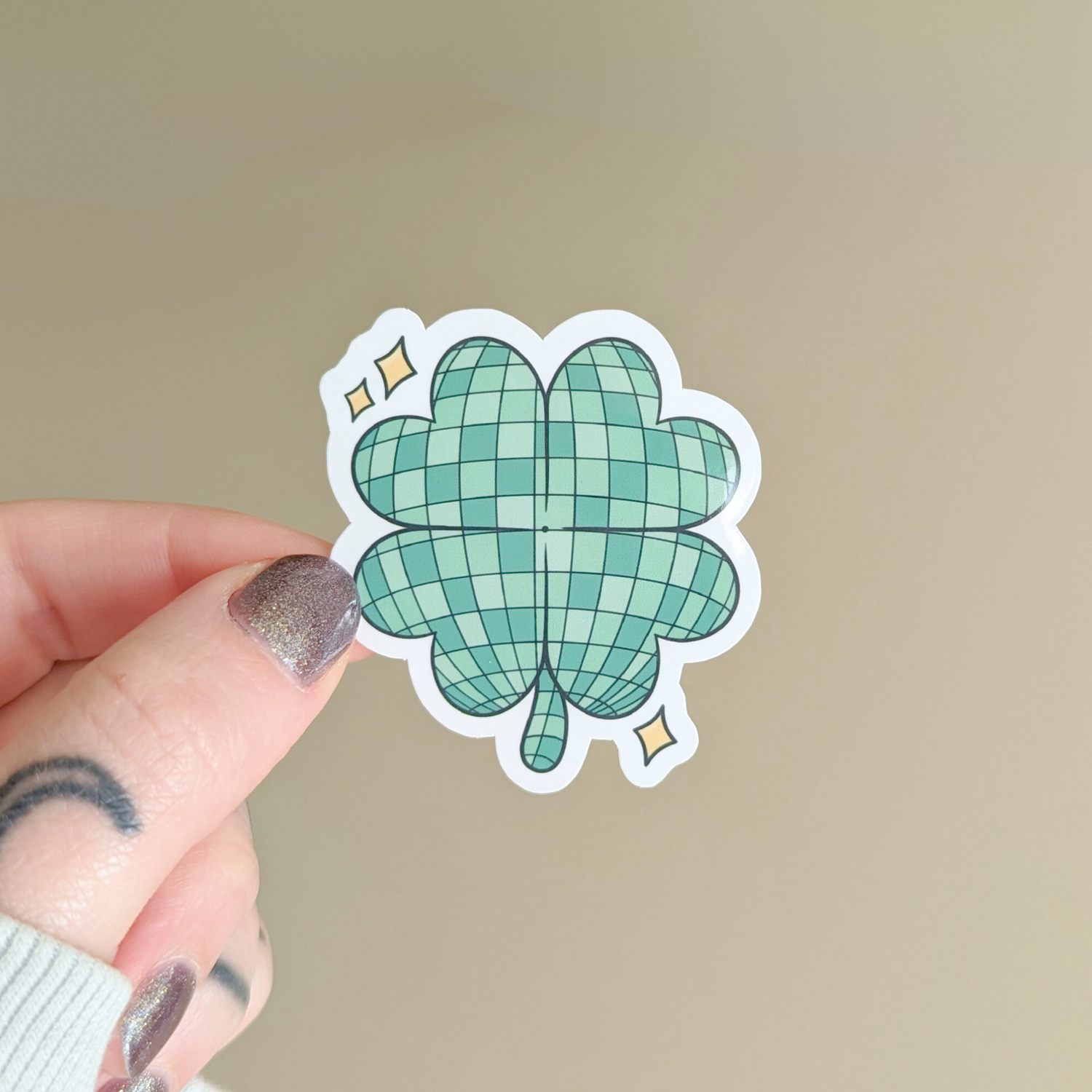 disco clover sticker