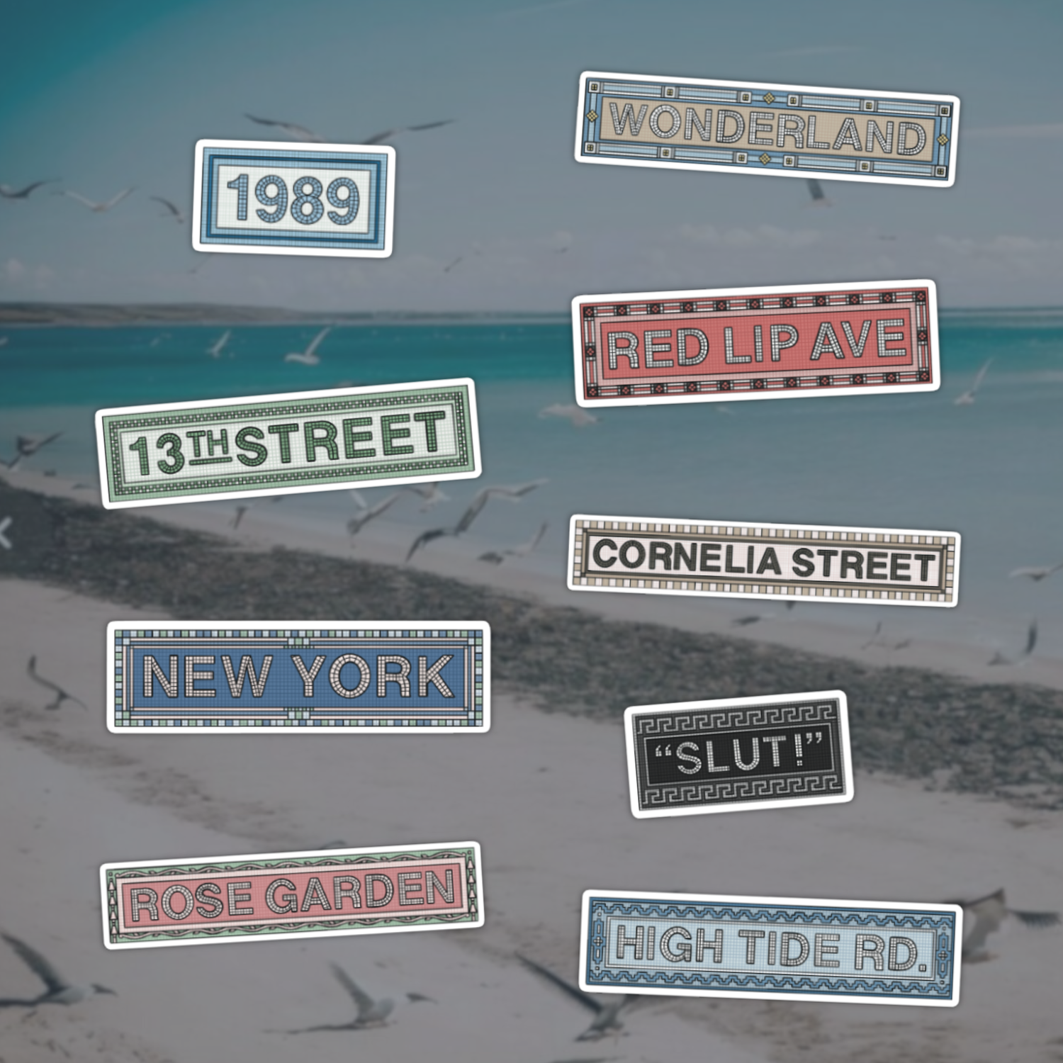 '89 subway tile stickers