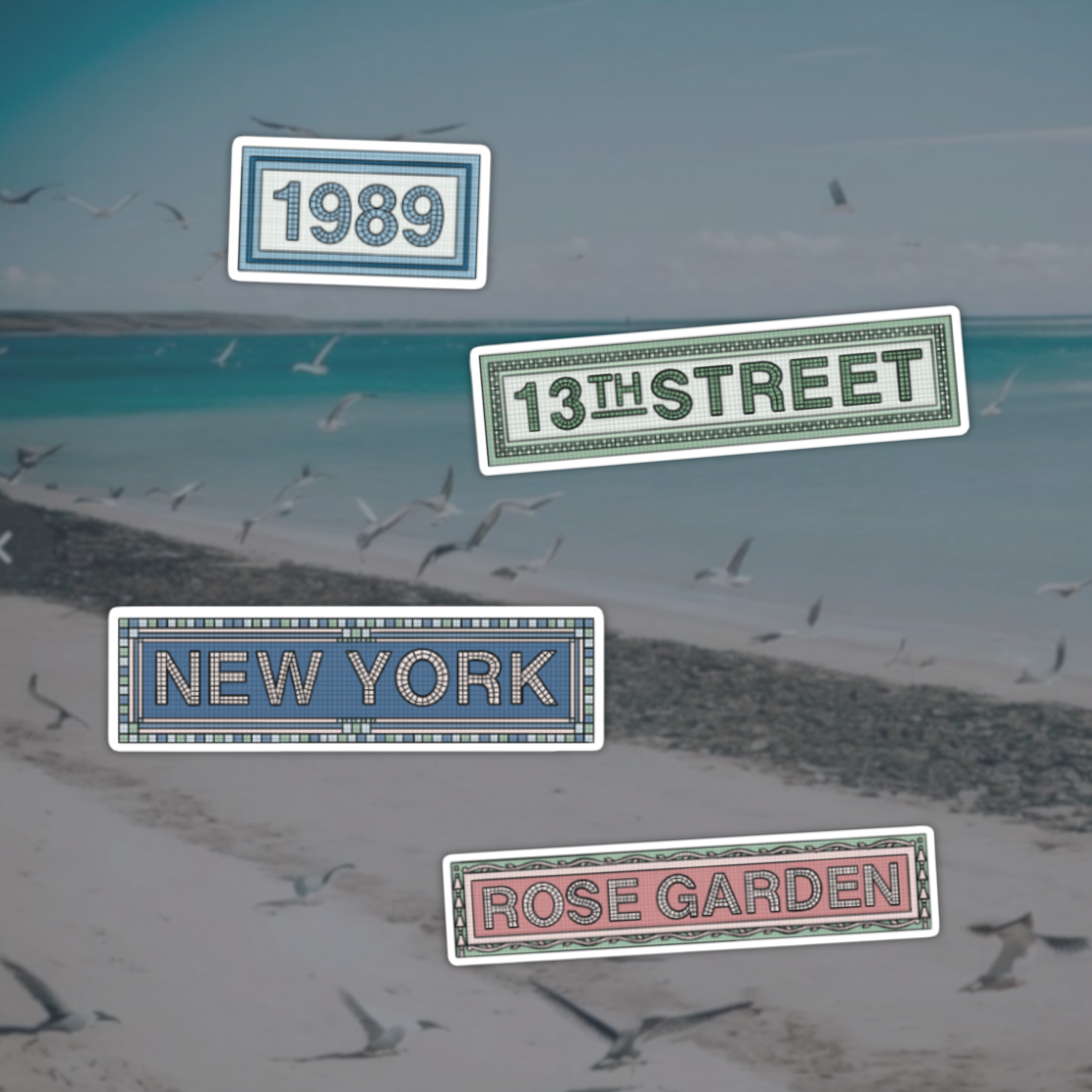 '89 subway tile stickers