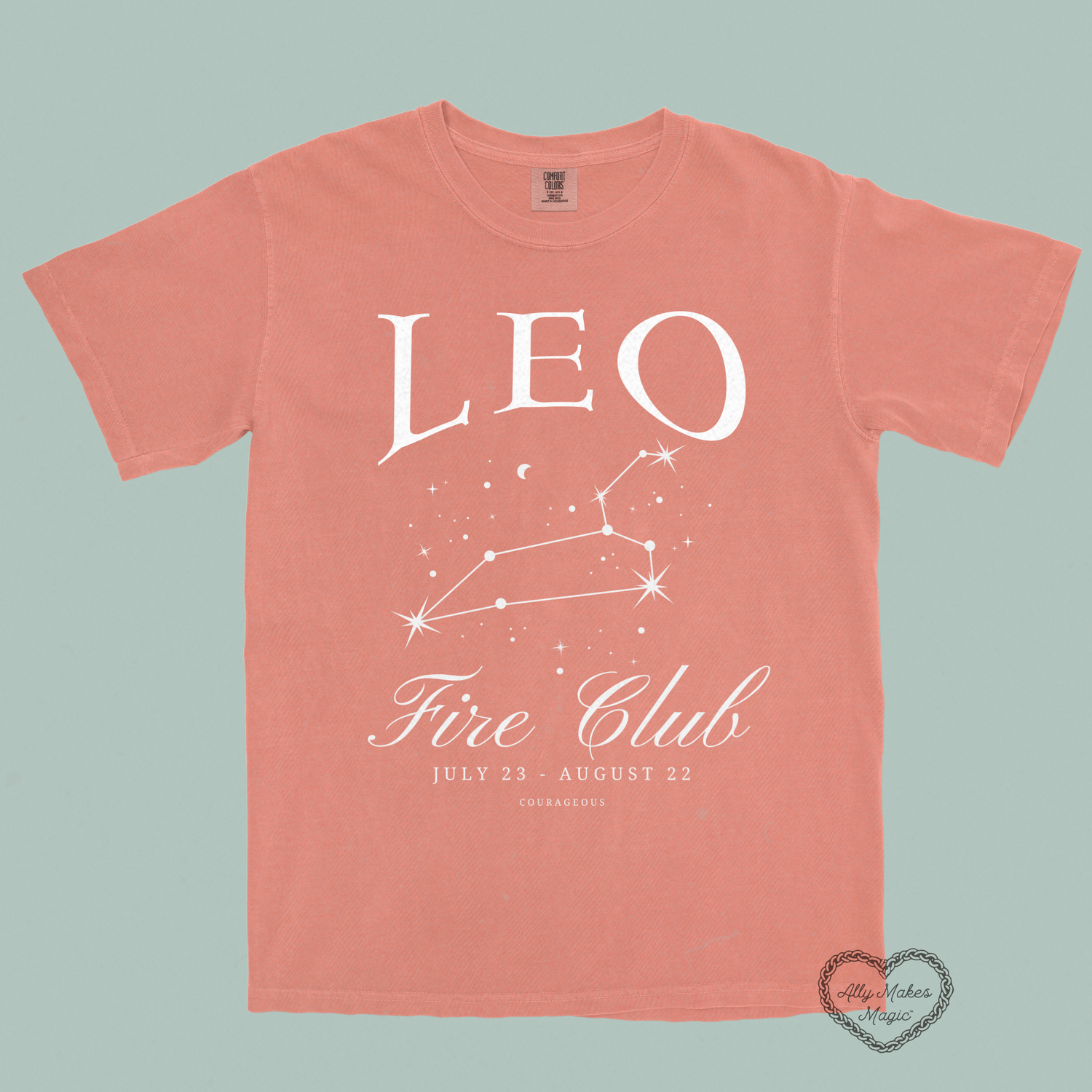 leo zodiac tee | comfort colors