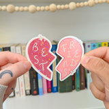 best friends heart sticker