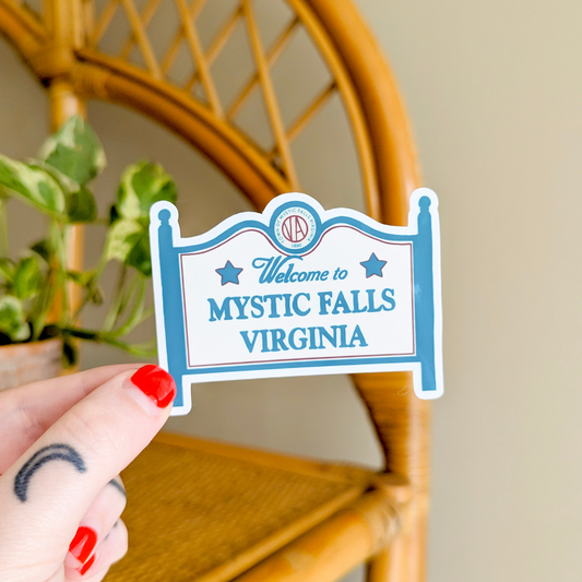 mystic falls sign sticker