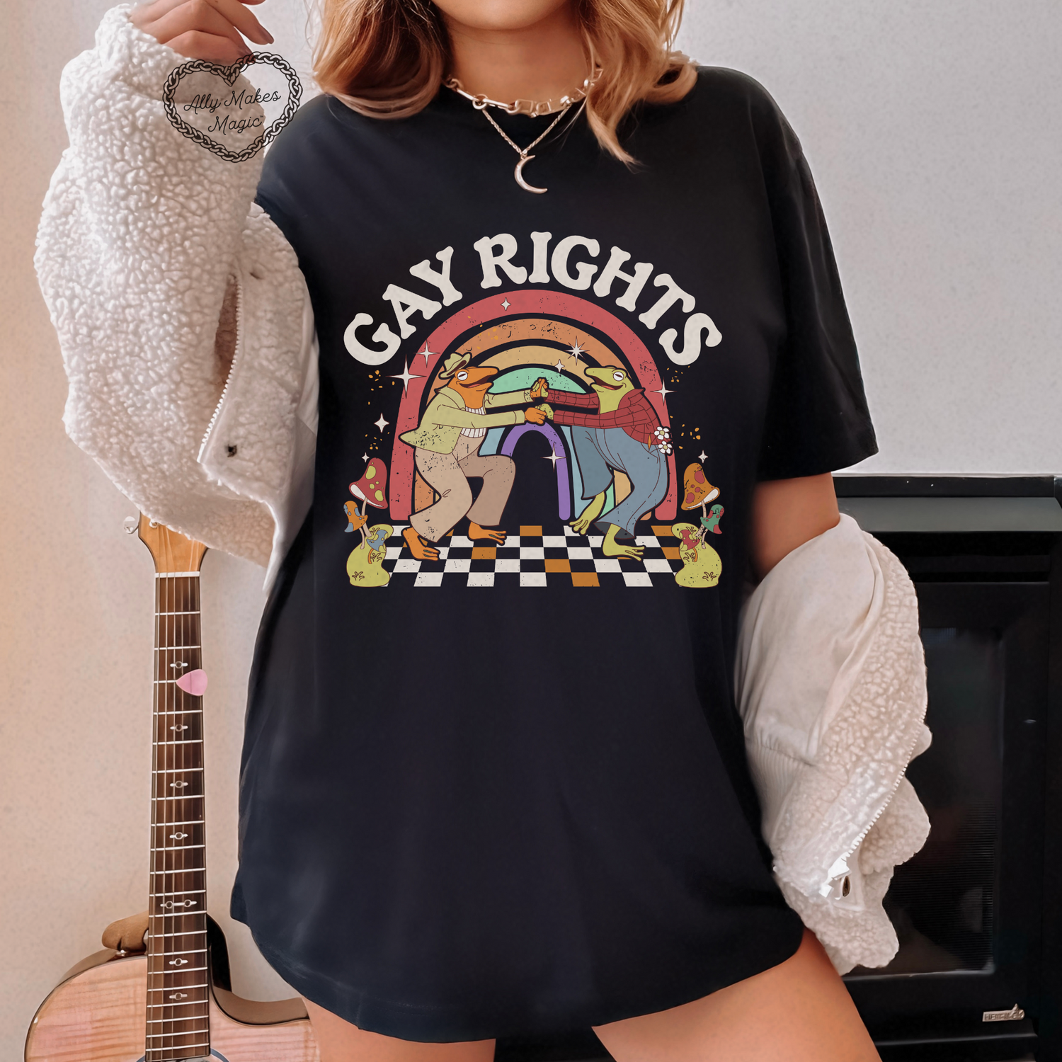 gay pride froggies tee