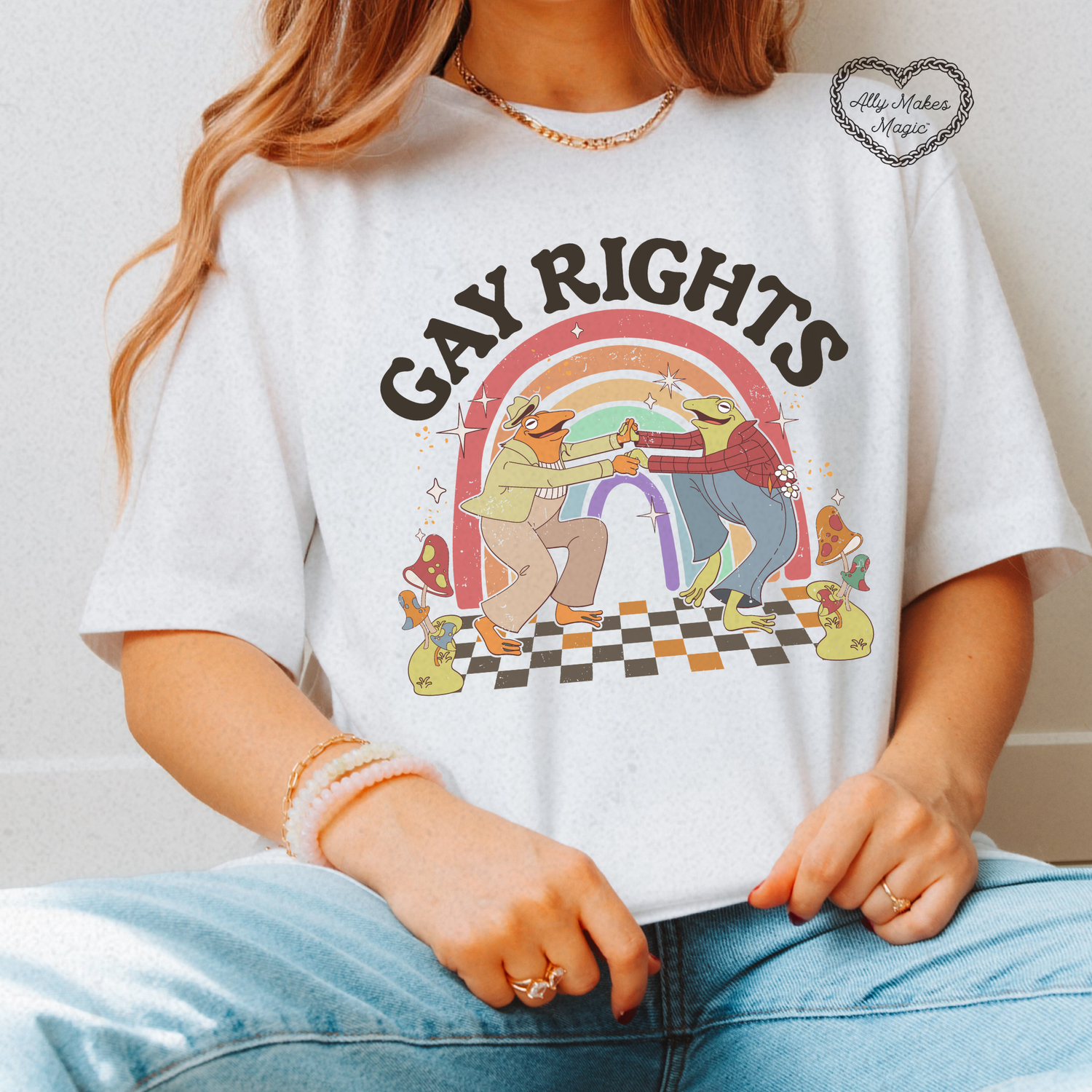 gay pride froggies tee