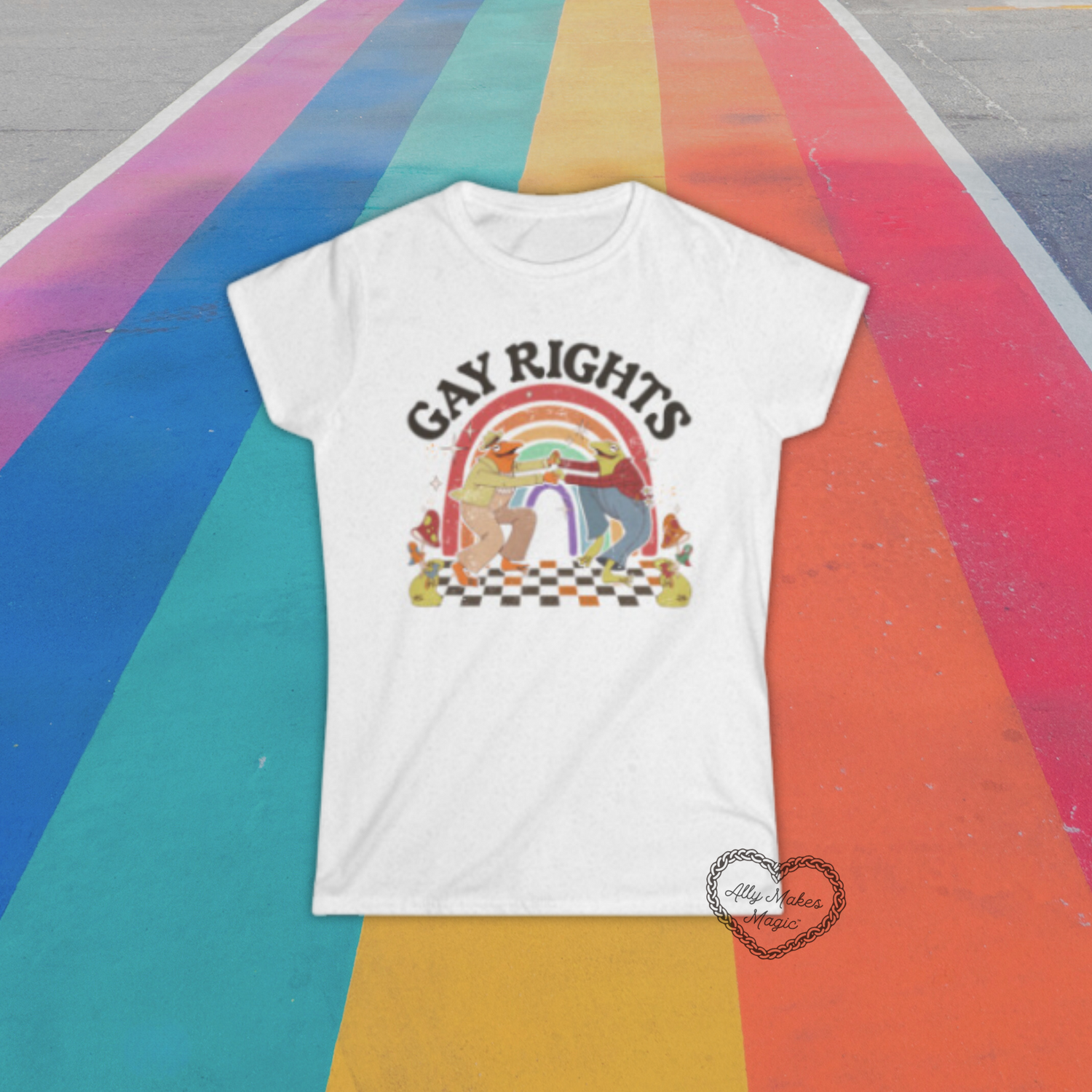 gay pride froggies baby tee