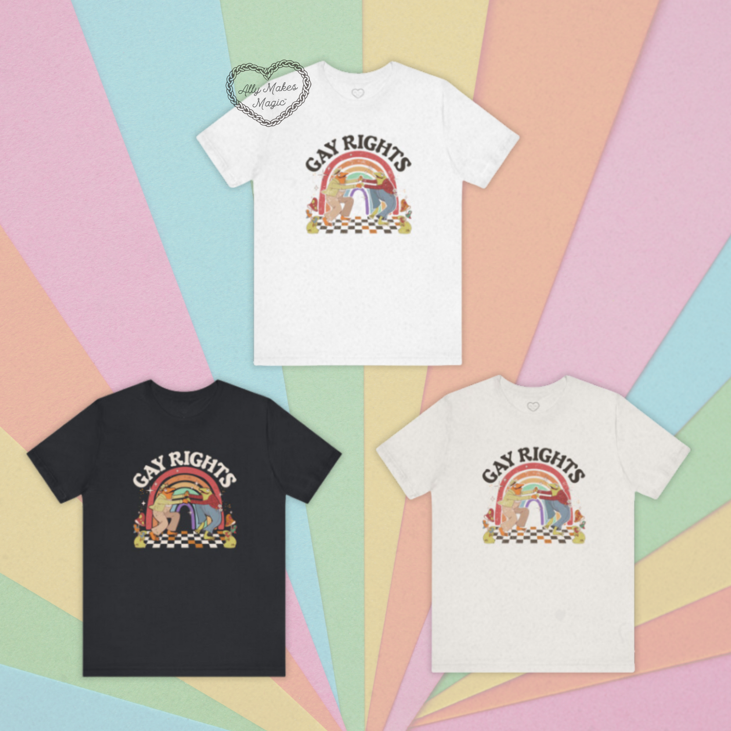 gay pride froggies tee