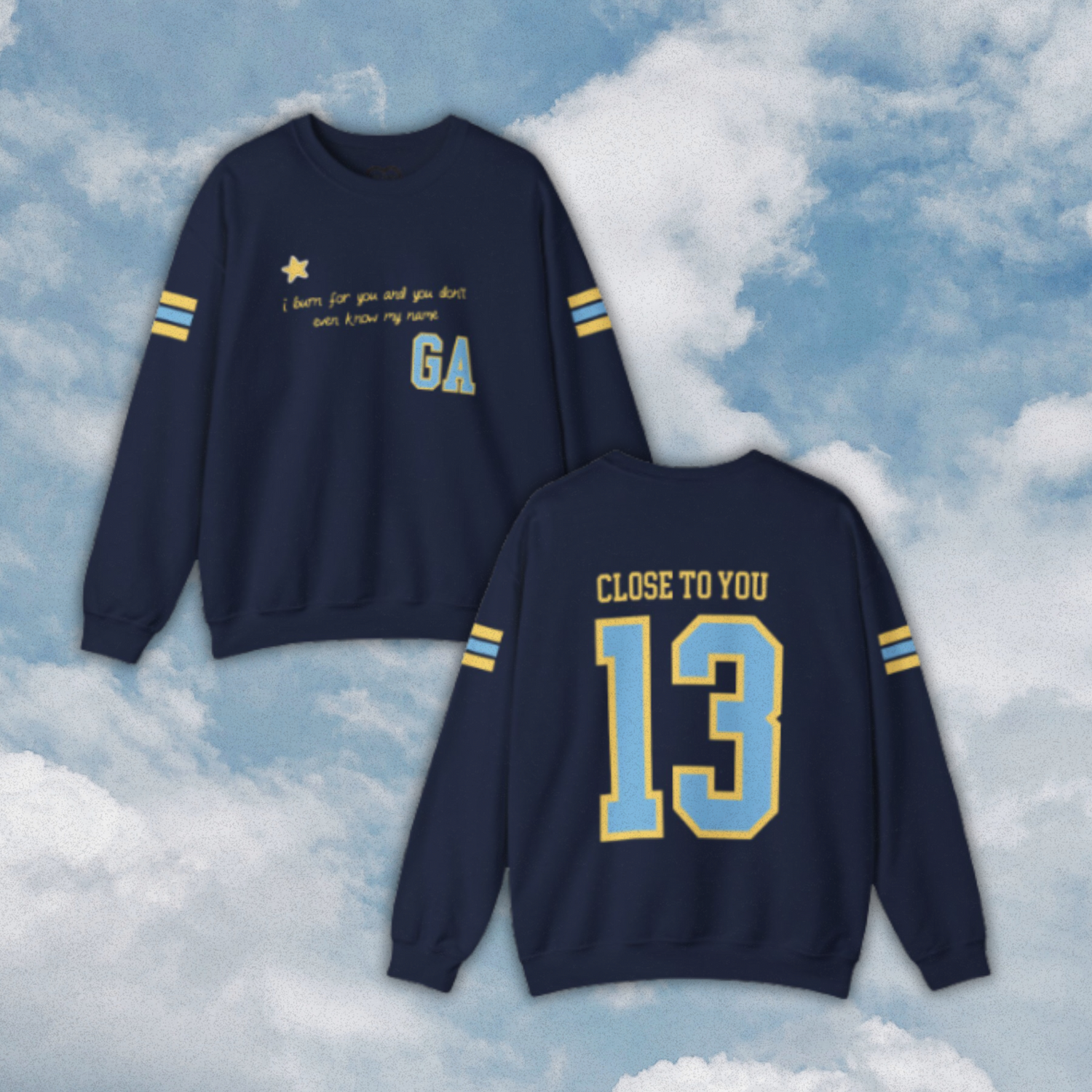 close to u varsity sweater