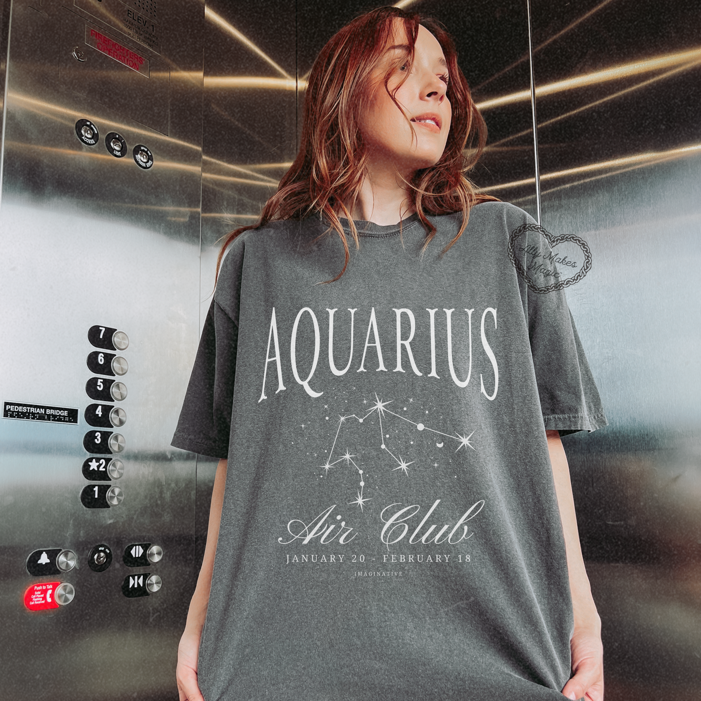 aquarius zodiac tee | comfort colors