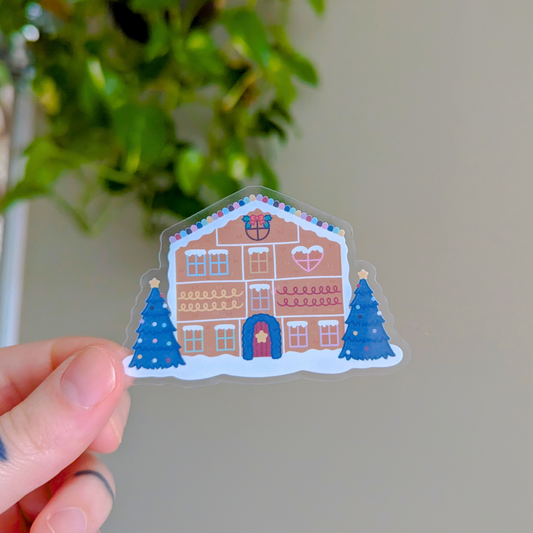 the gingerbread (lvr) house clear sticker