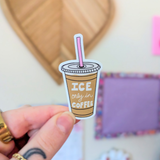 ice only in coffee sticker