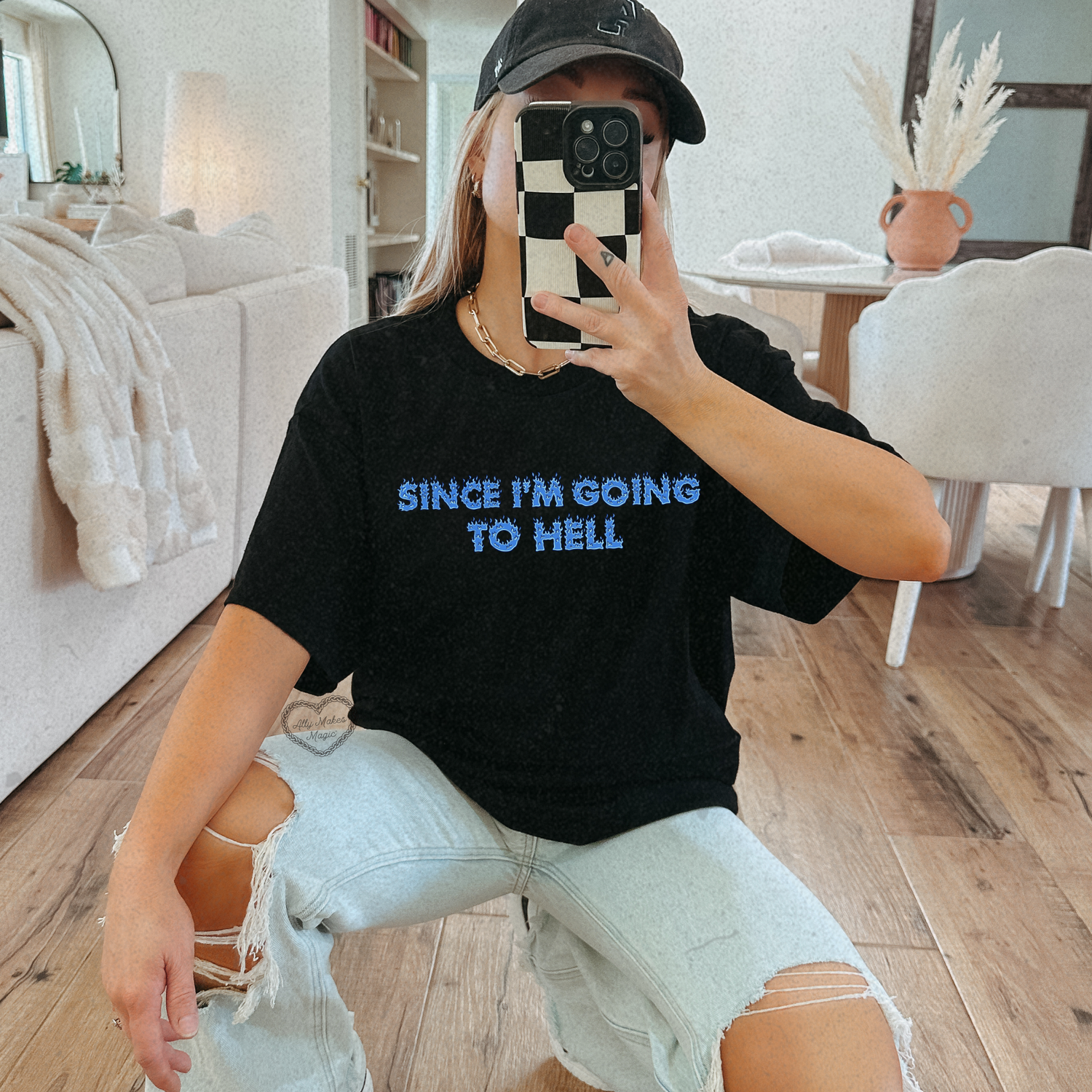 going to hell tee (ice pp blue)