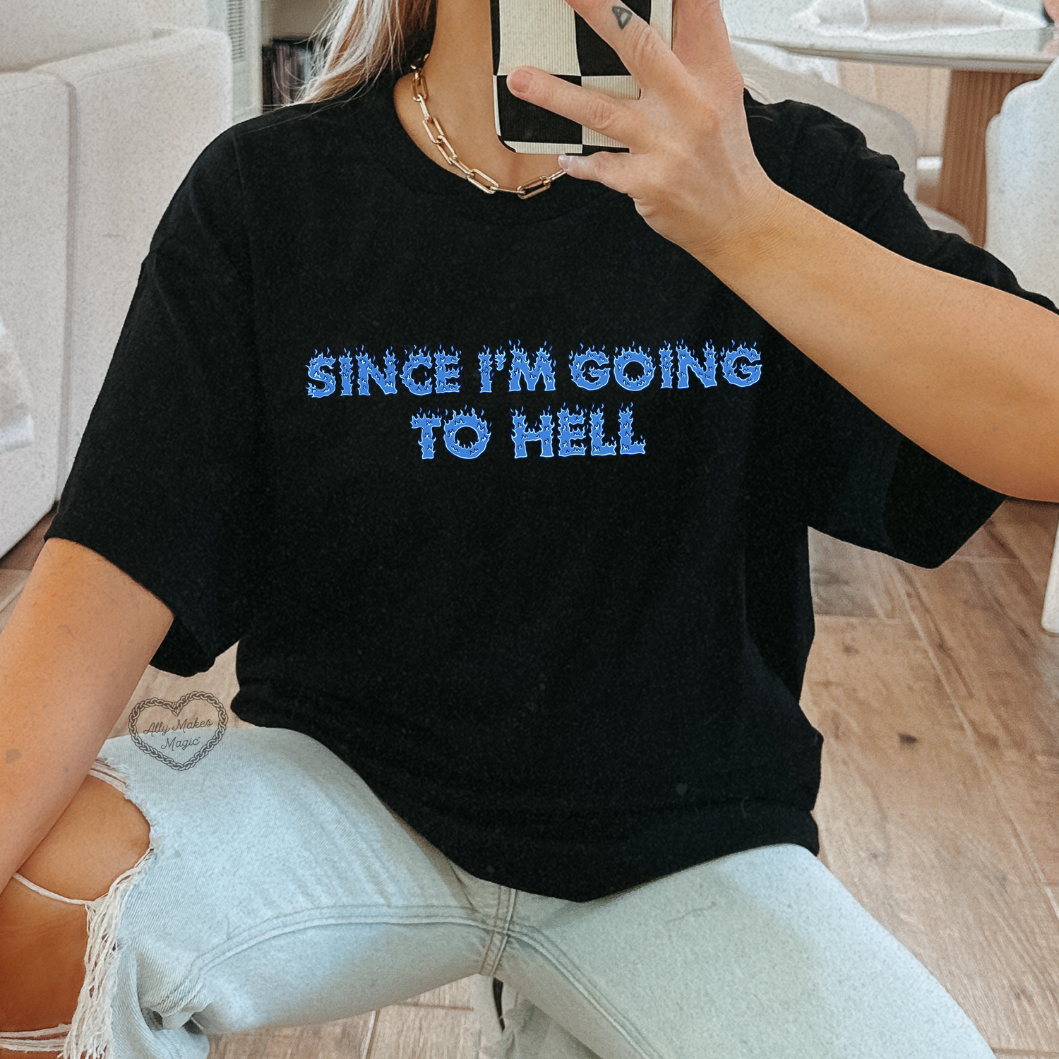 going to hell tee (ice pp blue)