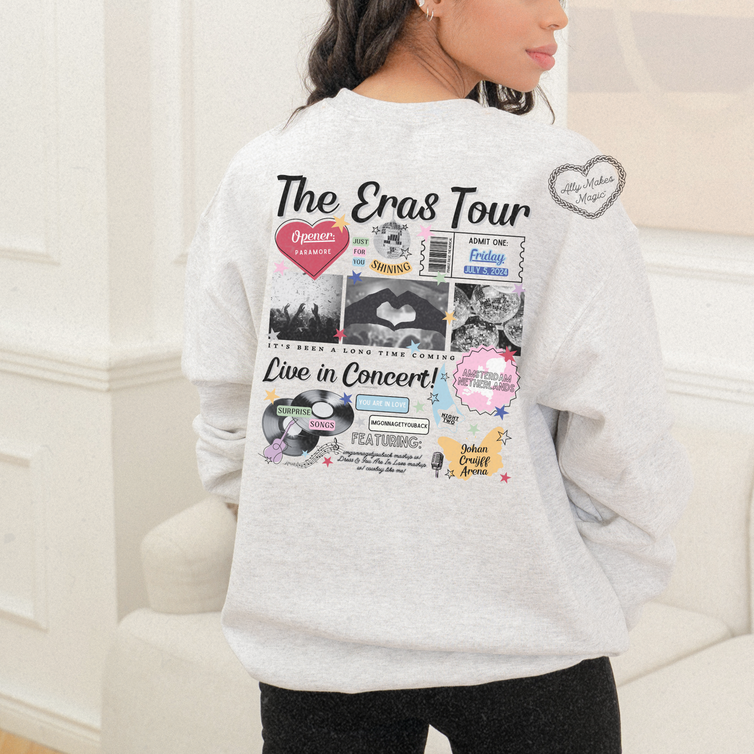 amsterdam night 2 retro sweater | gildan