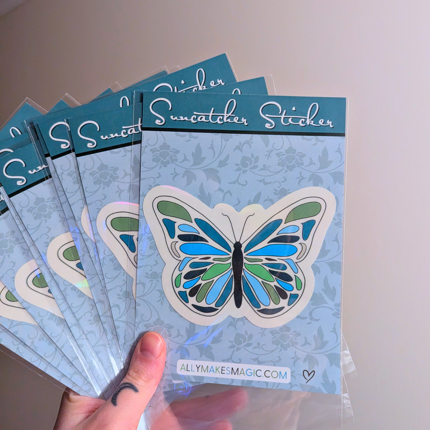 debut butterfly suncatcher sticker