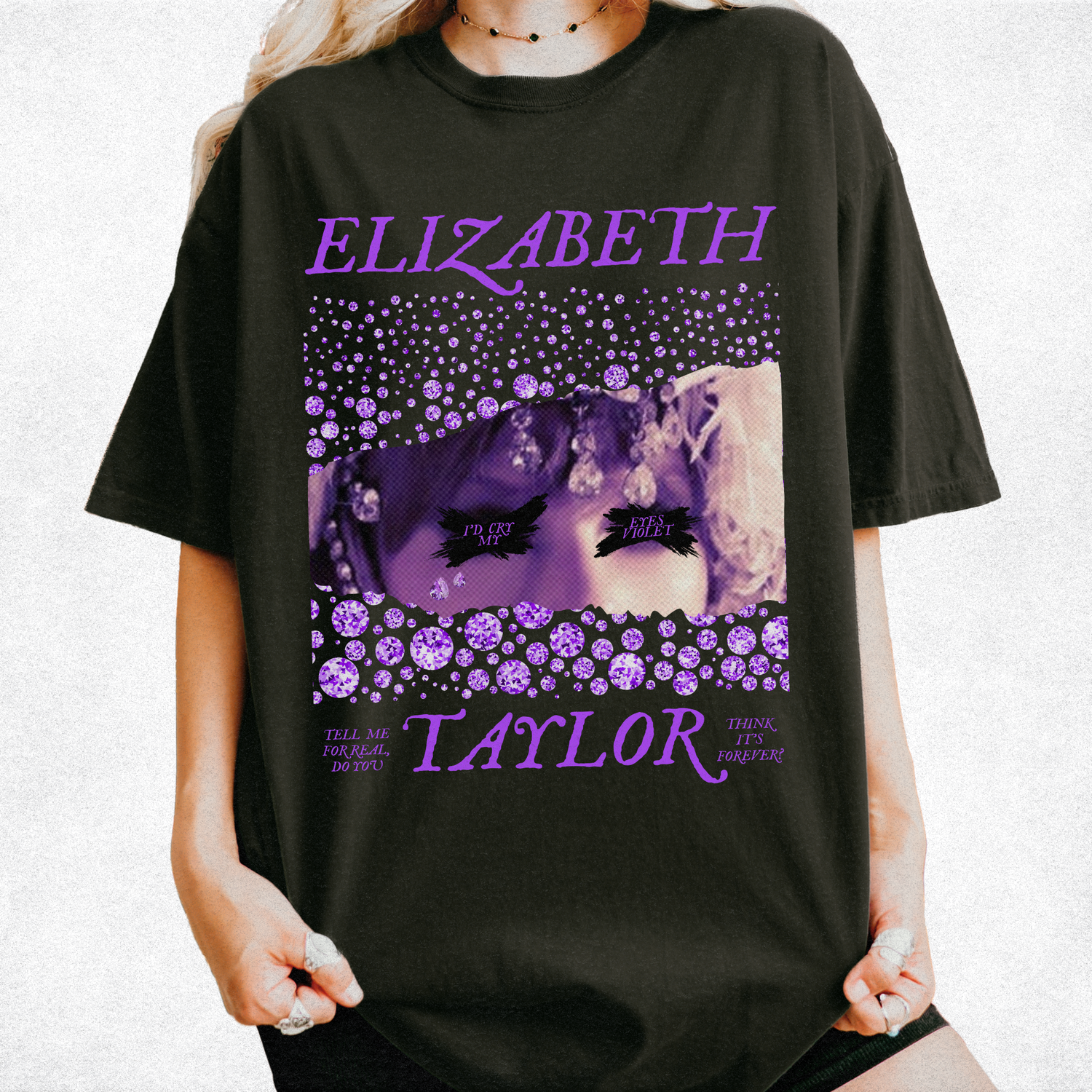 cry my eyes (violet) tee