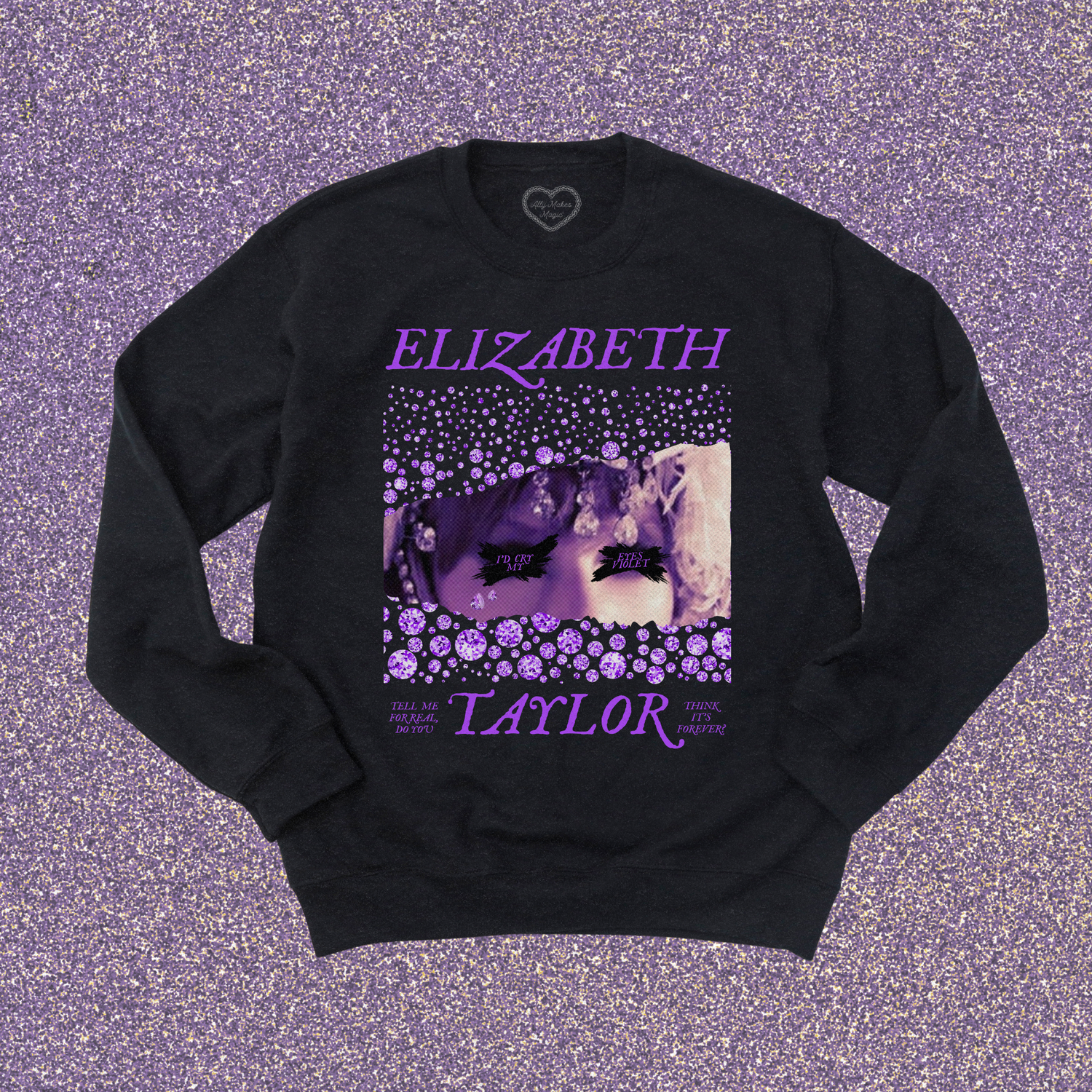 cry my eyes (violet) sweater