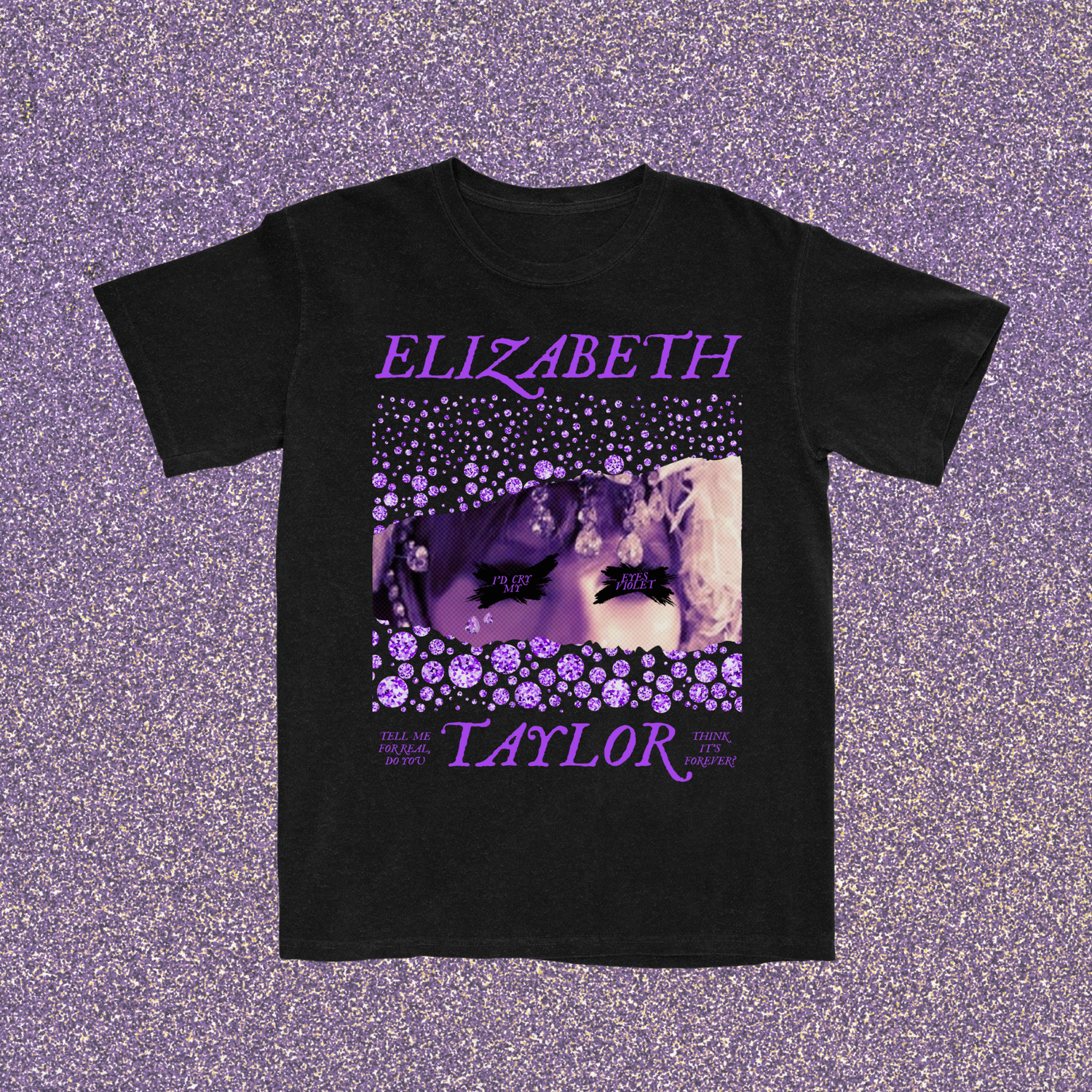 cry my eyes (violet) tee