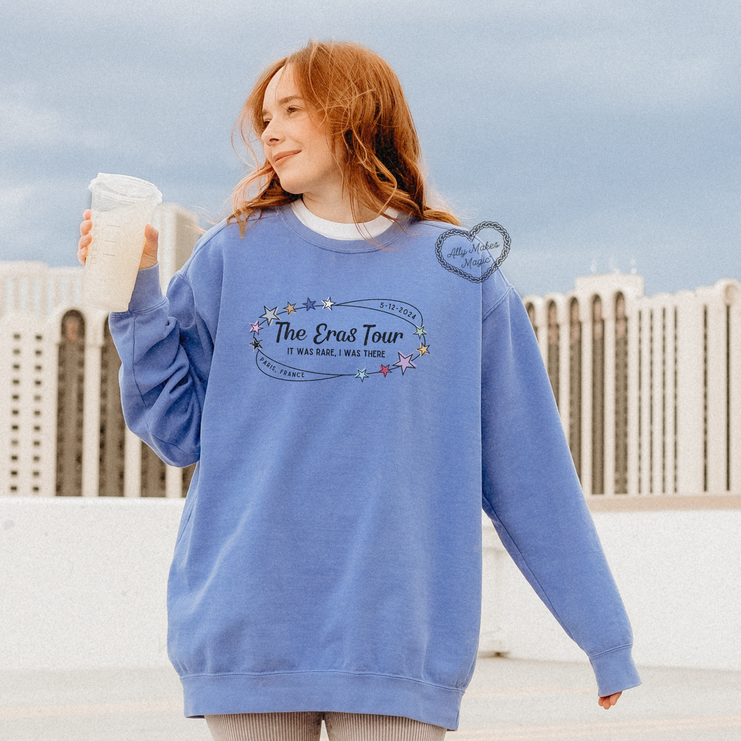 paris night 4 retro pullover | comfort colors