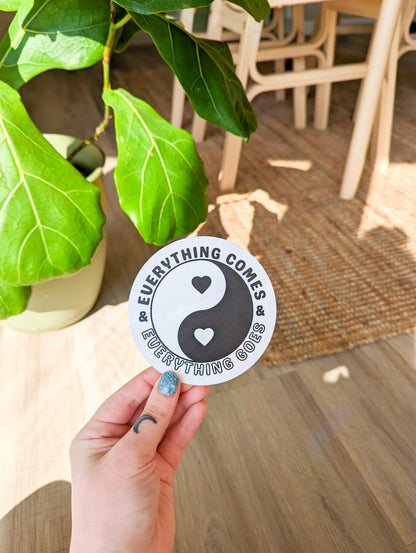 yin yang suncatcher sticker