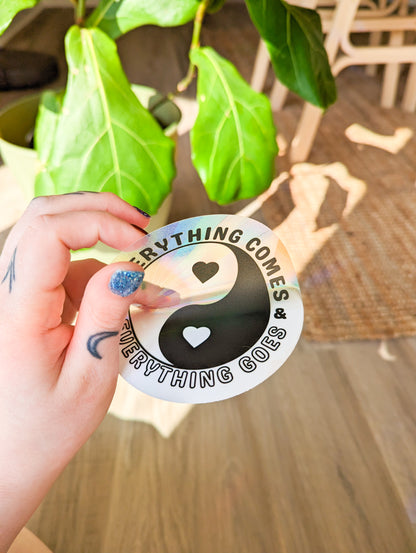 yin yang suncatcher sticker