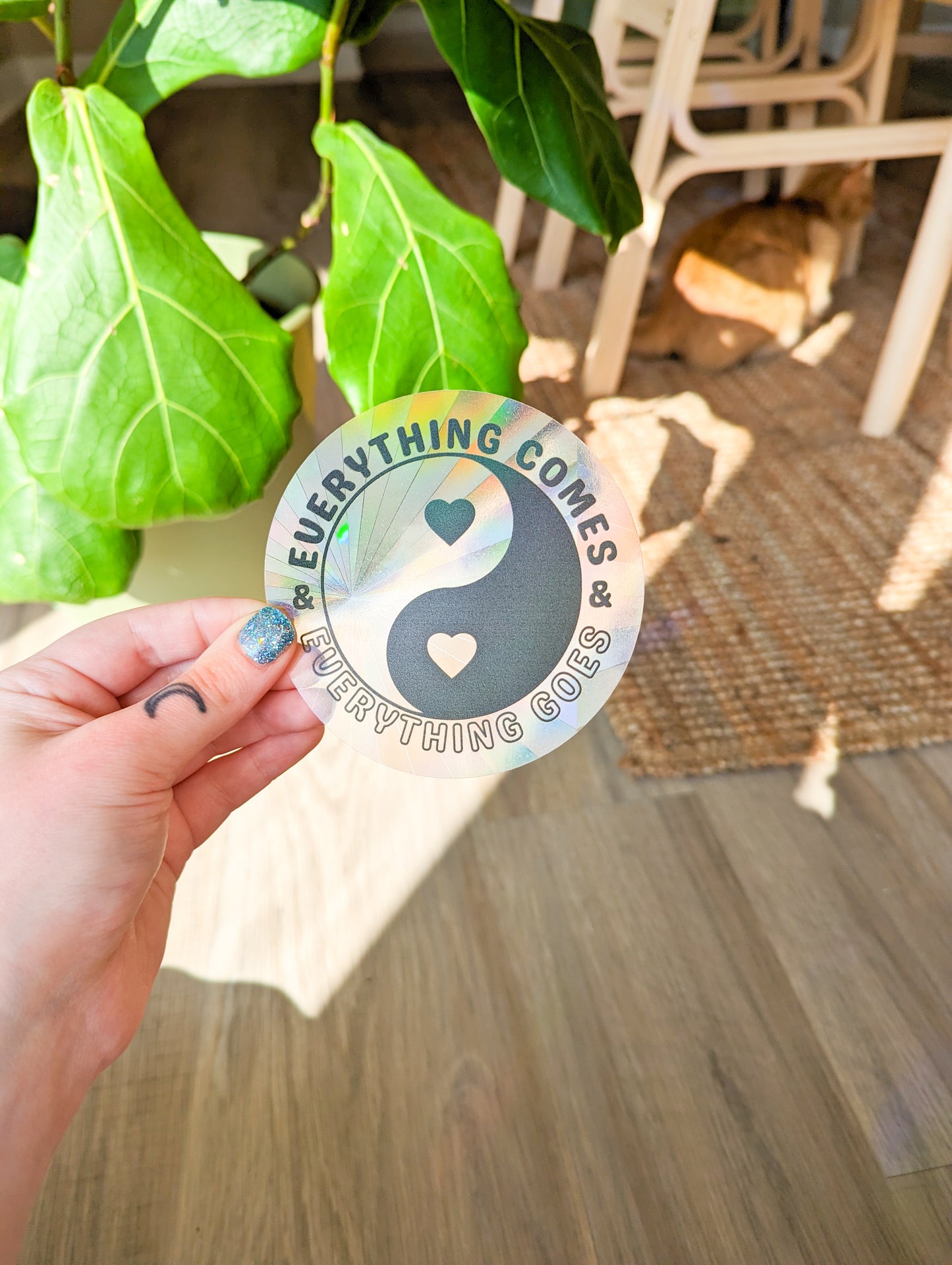 yin yang suncatcher sticker