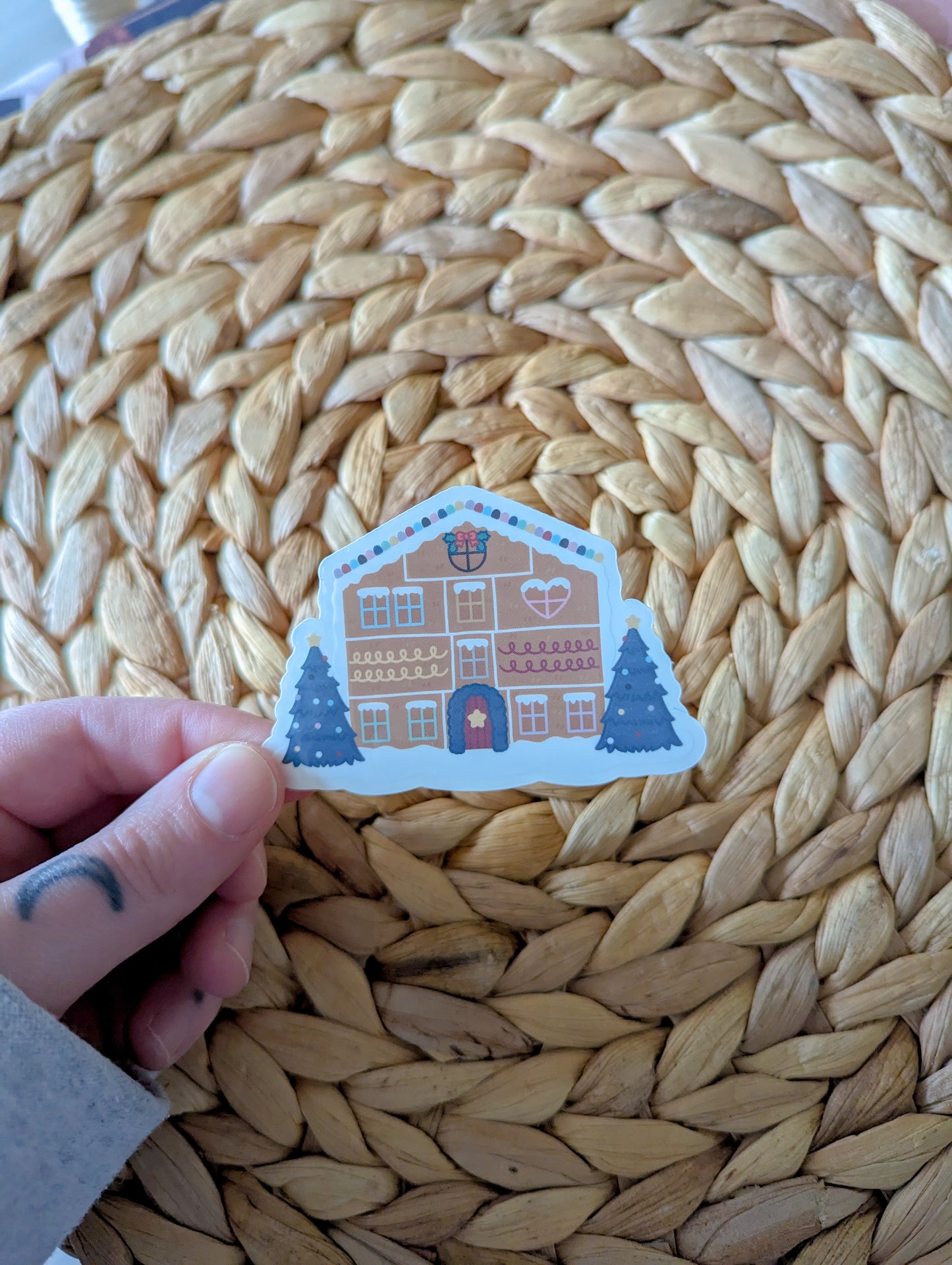 the gingerbread (lvr) house clear sticker