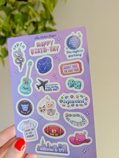 stars all aligned sticker sheet