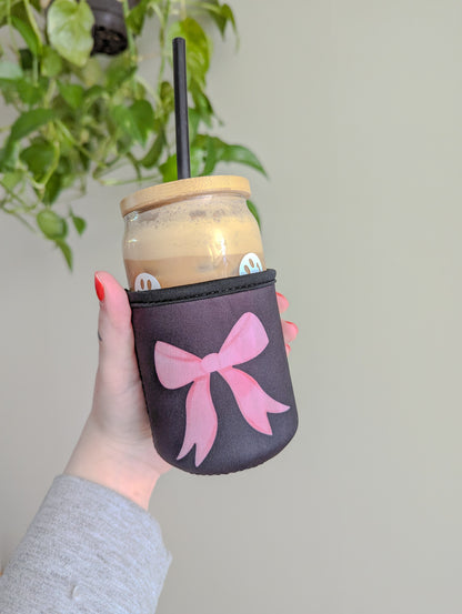 bow iced coffee sleeve