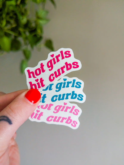 hot girls hit curbs decal