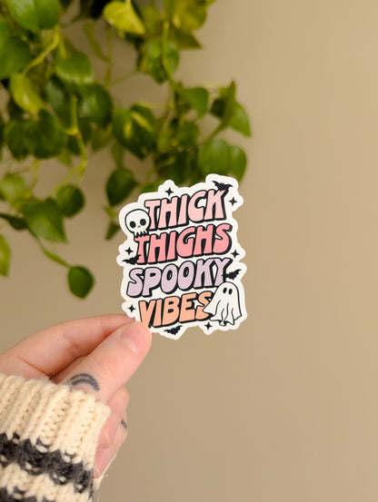 thick & spooky sticker