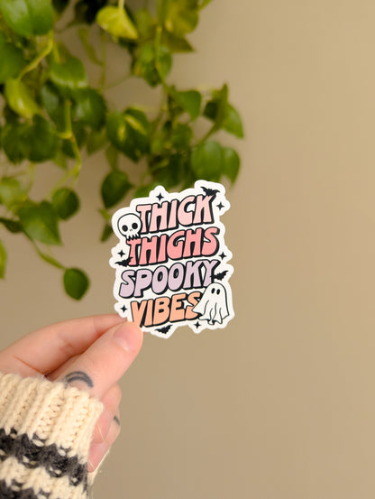 thick & spooky sticker