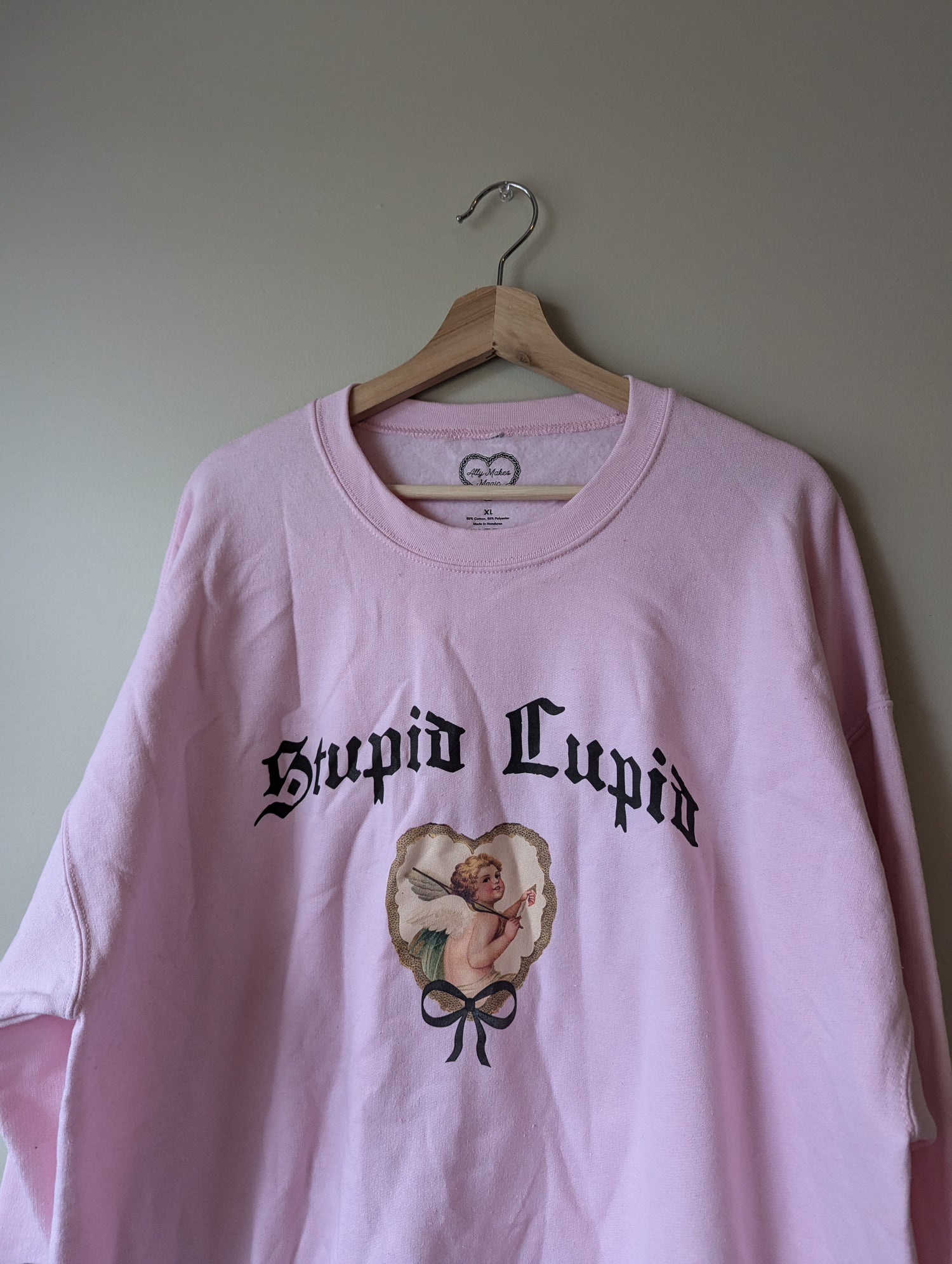 (XL) stupid cupid crewneck *sample sale*