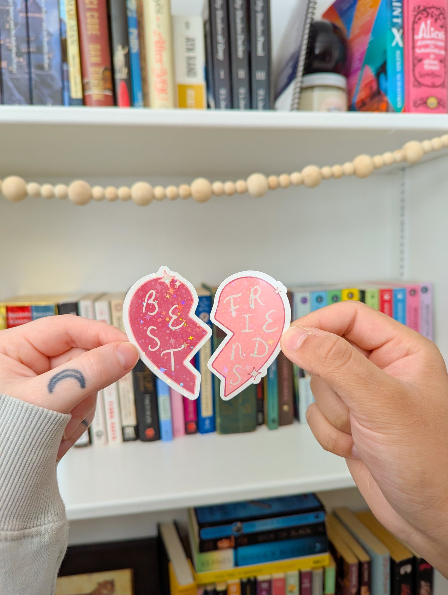 best friends heart sticker