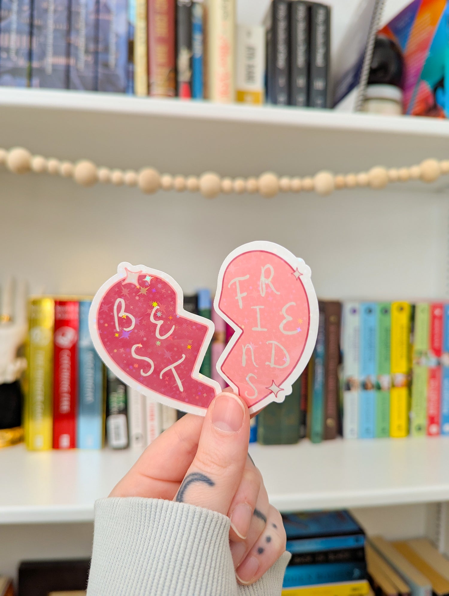 best friends heart sticker