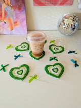 heart of gold mug rug