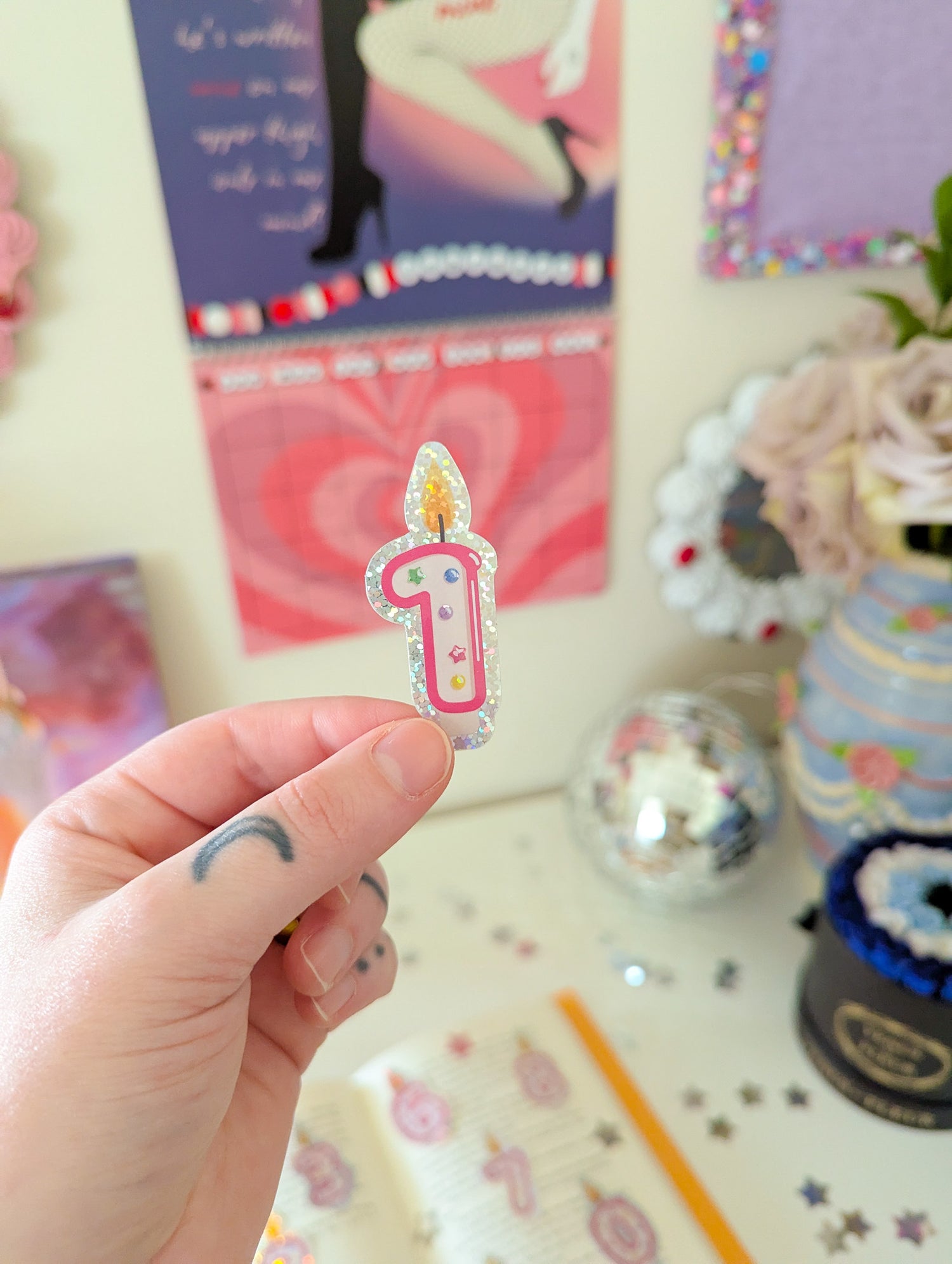 birthday candle stickers