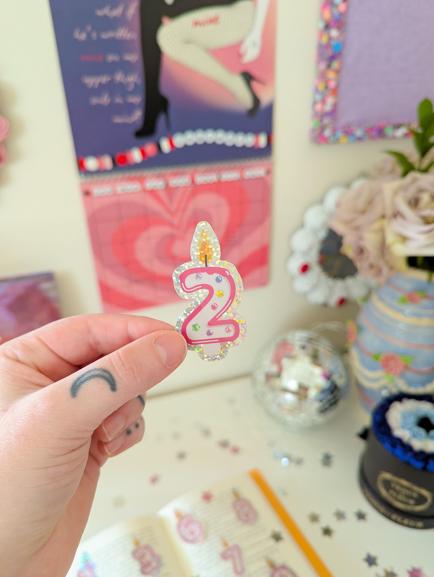 birthday candle stickers