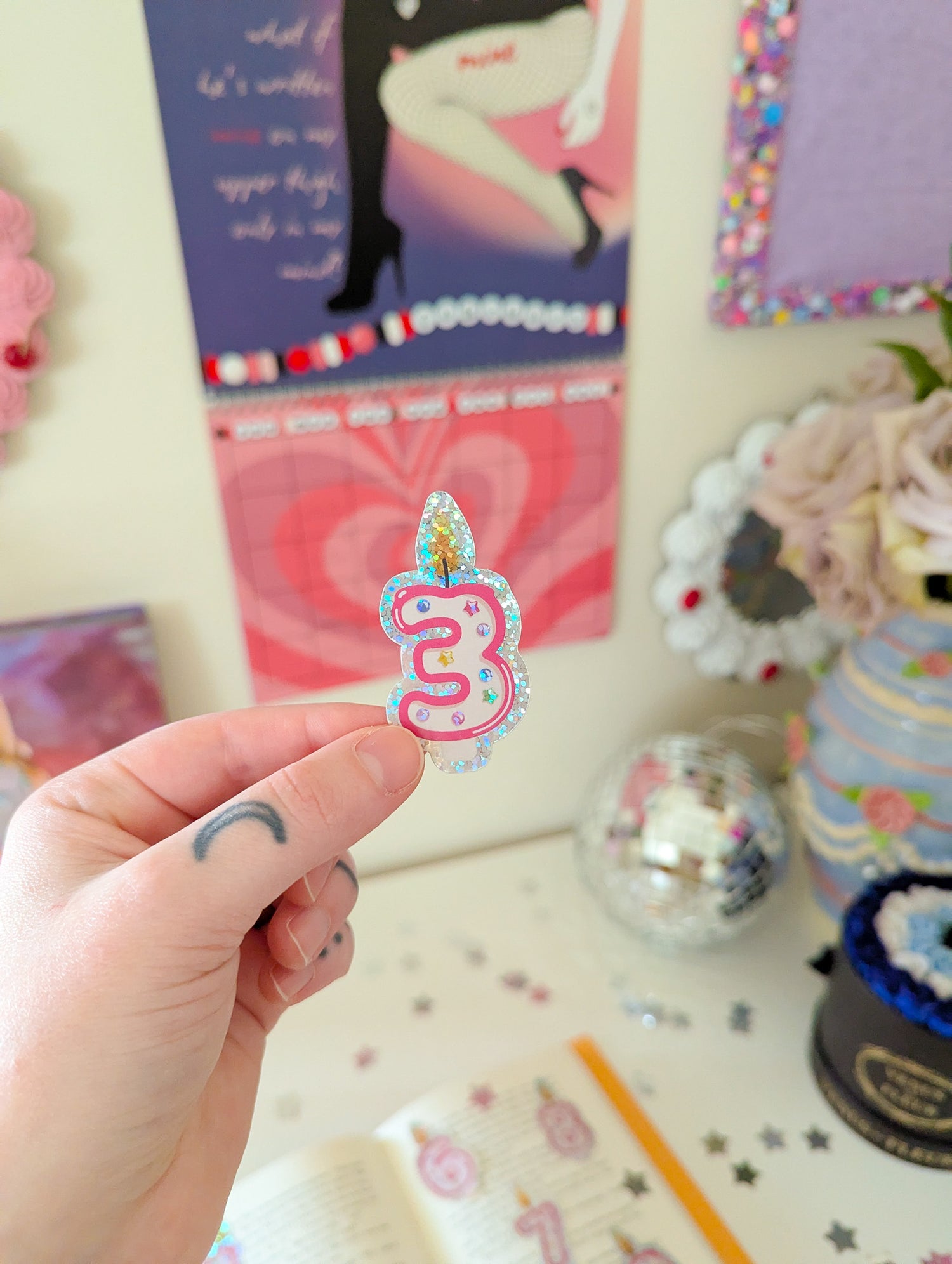 birthday candle stickers